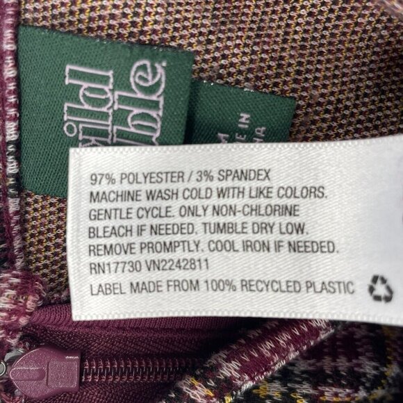 Wild Fable Jumpsuit Women's Sz M Red Plaid Scoop Neck Flared Cropped Stretch Zip - Picture 9 of 11